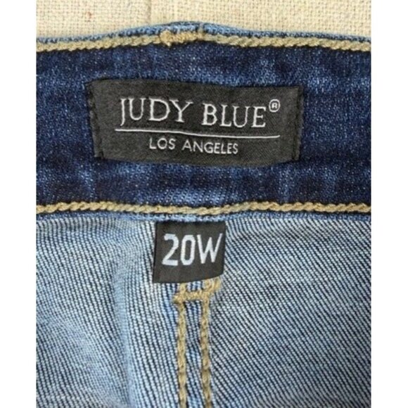 Judy Blue Women's Straight Fit Jeans 20W Dark Wash Stretch Denim Stylish - Picture 4 of 11
